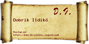 Dobrik Ildikó névjegykártya