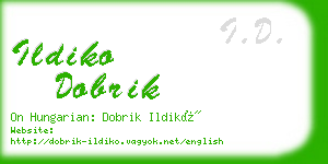 ildiko dobrik business card